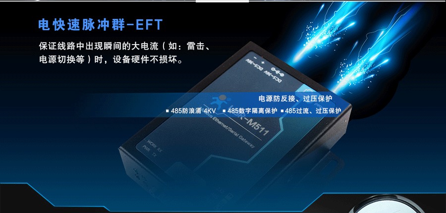 modbus网关的硬件保护：EFT