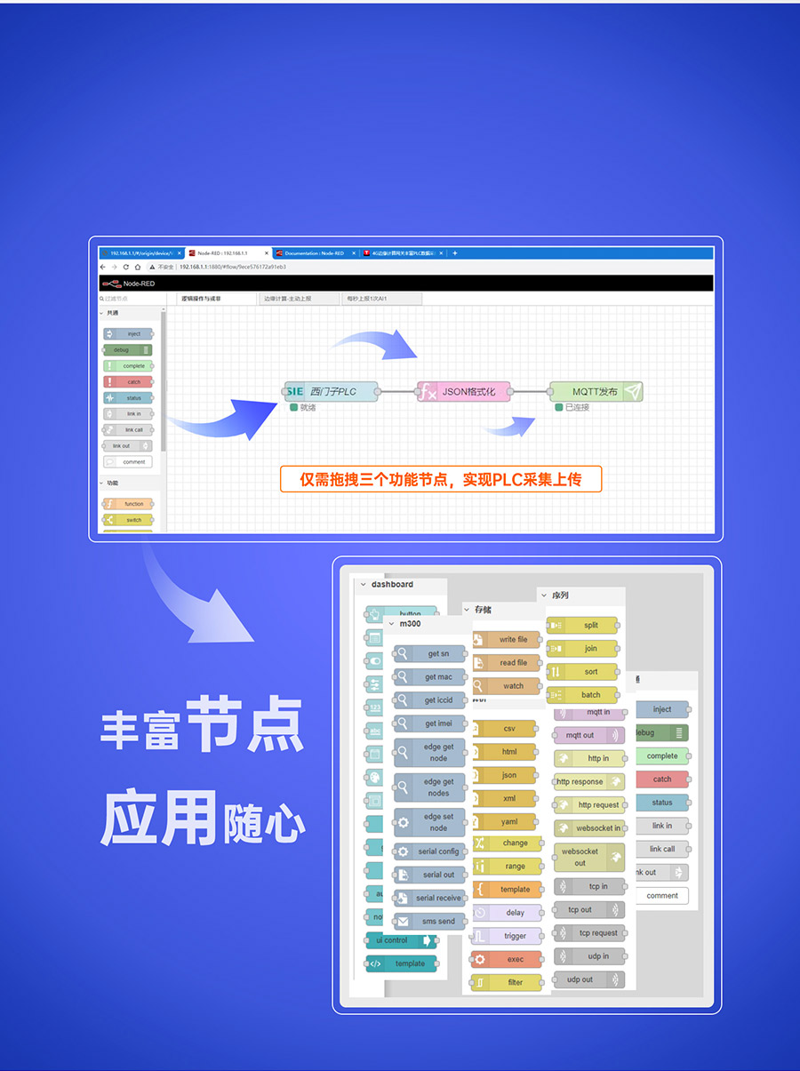 物联网控制器-工业网关M300：它是图形化编程PLC