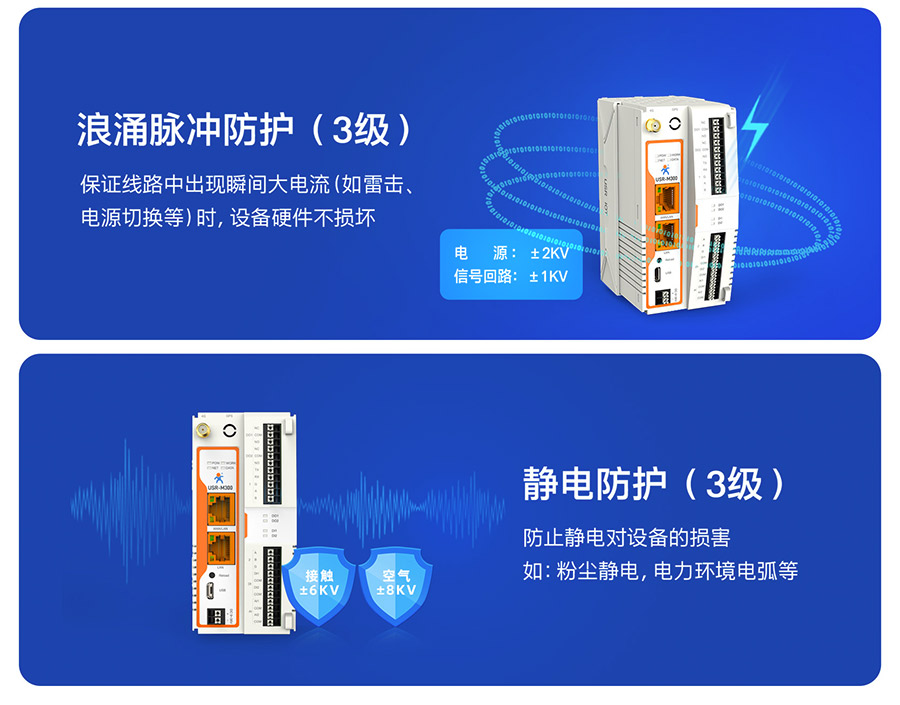 物联网控制器-工业网关M300：防浪涌防护和静电防护